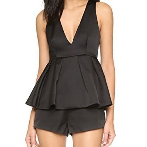 C/MEO COLLECTIVE FUTURE STARTS PLAYSUIT BLACK